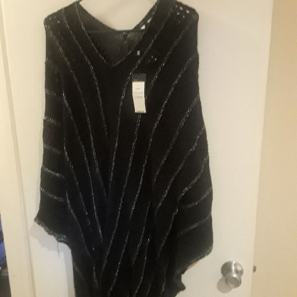 NEW w/ Tags BCBG Black Shawl